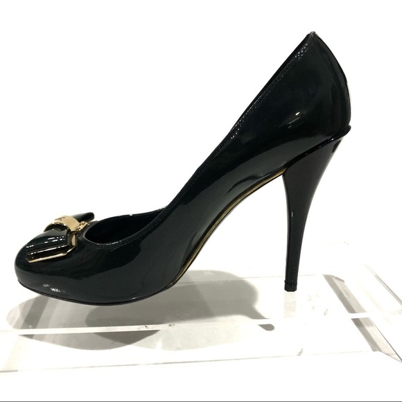 Authentic Louis Vuitton Pin Up Style Round Toe with Bow Pumps Heels Rare - Picture 11 of 17